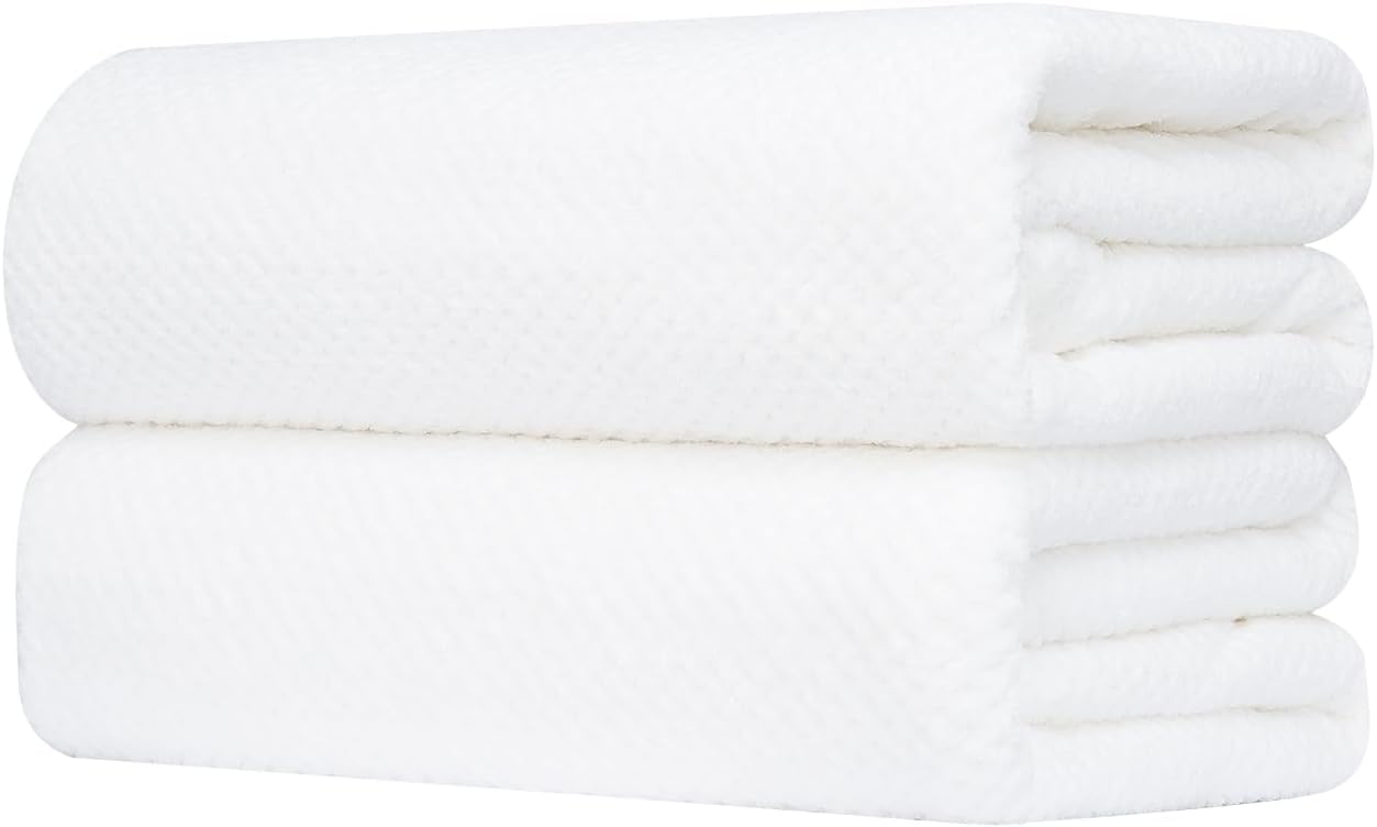 Towels Set 35x70 Inch Oversized Bath Sheets Towels for Adults Luxury Bath Towels Extra Large Sets for Bathroom Super Soft Highly Absorbent Microfiber Shower Towels 80% Polyester (2PCS Pink)