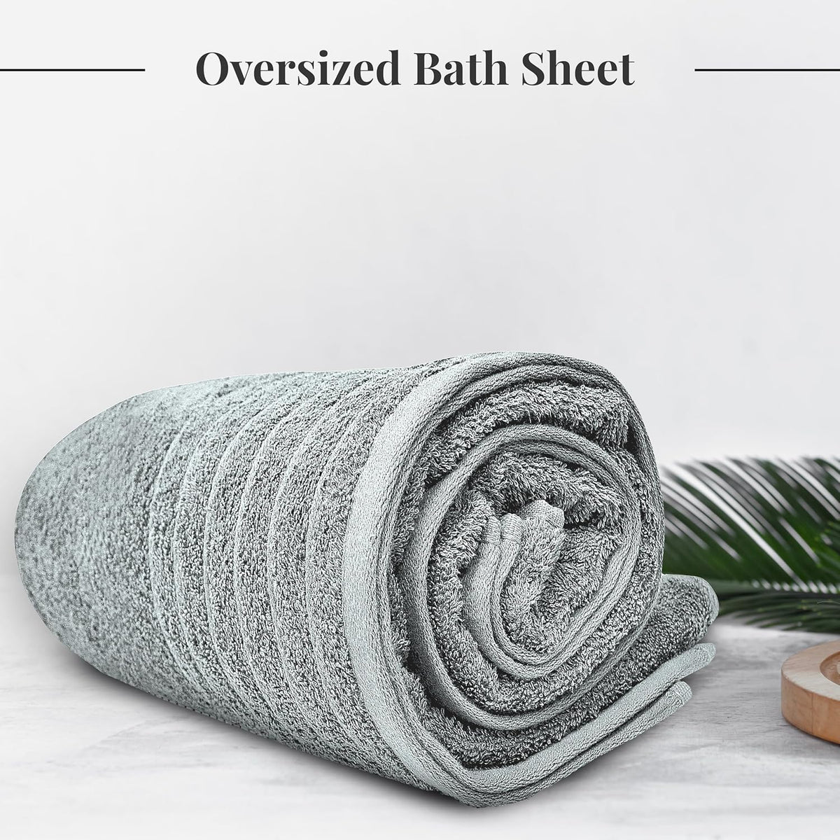 1 Piece Jumbo Bath Sheet 40 x 80 Inches, Dark Grey | Extra Large & Light Weight, Quicker to Dry, 100% Cotton, Super Soft & Absorbent, Perfect to Wrap Yourself in