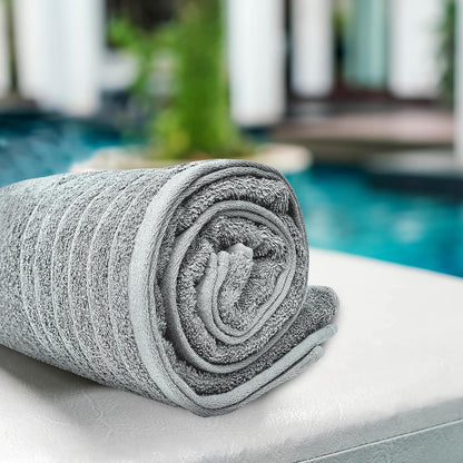 1 Piece Jumbo Bath Sheet 40 x 80 Inches, Dark Grey | Extra Large & Light Weight, Quicker to Dry, 100% Cotton, Super Soft & Absorbent, Perfect to Wrap Yourself in