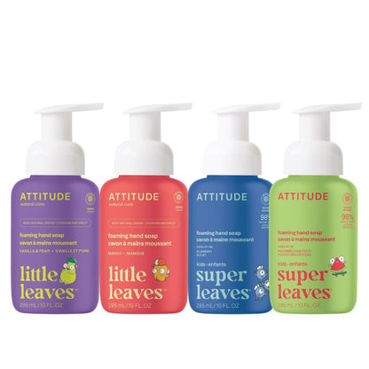 Kids Foaming Hand Soap Bundle, Set of 4 Scents: Vanilla Pear, Blueberry, Watermelon Coco & Mango, EWG Verified, Vegan, Plant-Based