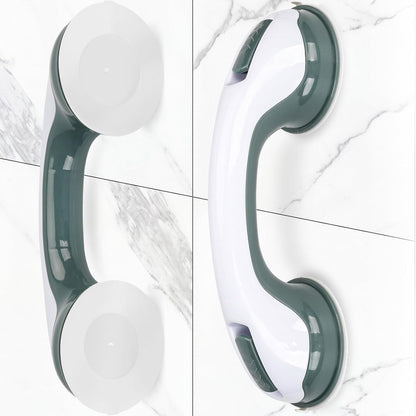 Shower Handle Grab Bars for Bathtubs & Showers, 12 inch Grab Bars for Bathroom with Strong Hold Suction Cup, Balance Bar Safety Hand Rail for Injury, Senior, Elderly Grey