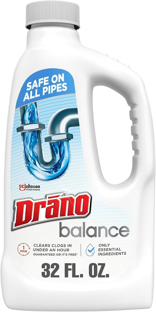 Balance Drain Clog Remover & Cleaner, Restores Flow in 1 Hour, 32 oz