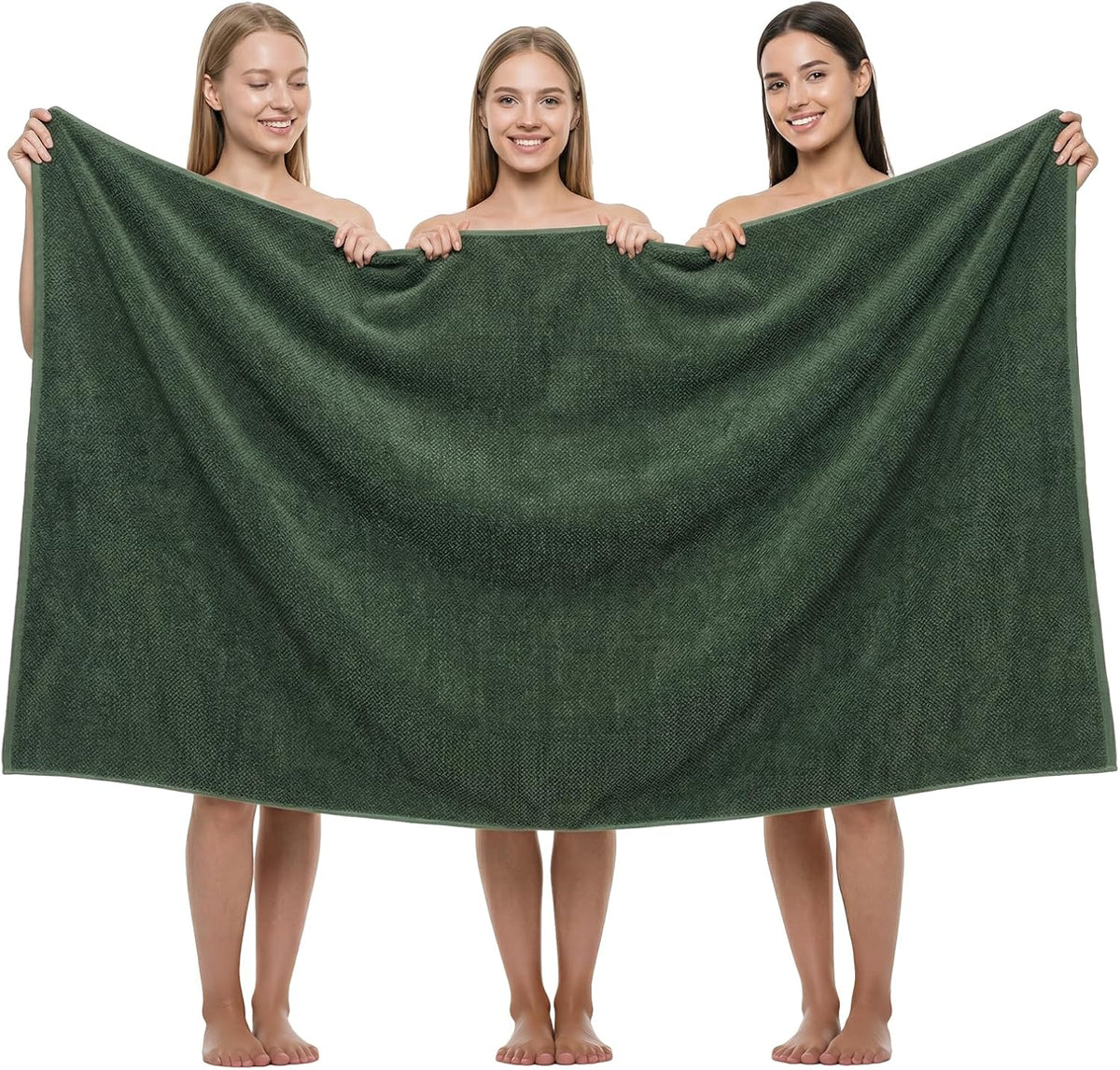 REDKISS Pack of 1 Jumbo Bath Sheet, 40 x 80 Inches Microfiber Oversized Bath Towel for Bathroom, Extra Large & Lightweight, Quick-Dry, Super Soft & Highly Absorbent, Perfect to Wrap Yourself In, Olive