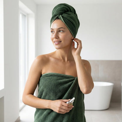 REDKISS Pack of 1 Jumbo Bath Sheet, 40 x 80 Inches Microfiber Oversized Bath Towel for Bathroom, Extra Large & Lightweight, Quick-Dry, Super Soft & Highly Absorbent, Perfect to Wrap Yourself In, Olive