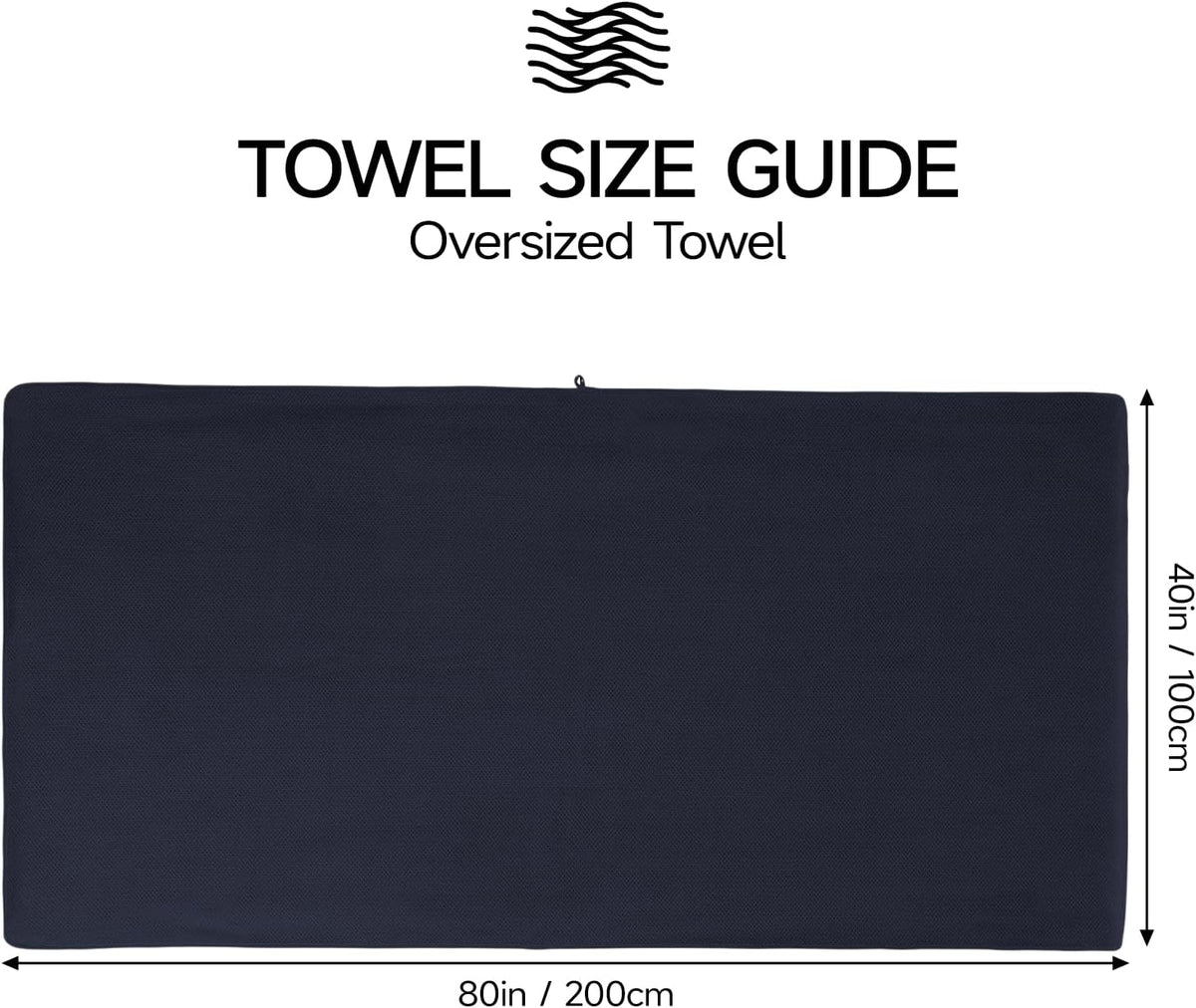REDKISS Pack of 1 Jumbo Bath Sheet, 40 x 80 Inches Microfiber Oversized Bath Towel for Bathroom, Extra Large & Lightweight, Quick-Dry, Super Soft & Highly Absorbent, Perfect to Wrap Yourself In, Olive
