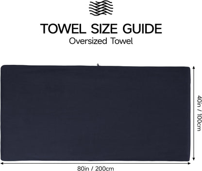 REDKISS Pack of 1 Jumbo Bath Sheet, 40 x 80 Inches Microfiber Oversized Bath Towel for Bathroom, Extra Large & Lightweight, Quick-Dry, Super Soft & Highly Absorbent, Perfect to Wrap Yourself In, Olive