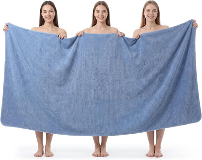 REDKISS Pack of 1 Jumbo Bath Sheet, 40 x 80 Inches Microfiber Oversized Bath Towel for Bathroom, Extra Large & Lightweight, Quick-Dry, Super Soft & Highly Absorbent, Perfect to Wrap Yourself In, Olive