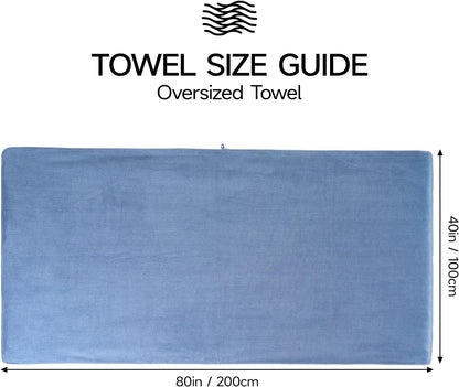 REDKISS Pack of 1 Jumbo Bath Sheet, 40 x 80 Inches Microfiber Oversized Bath Towel for Bathroom, Extra Large & Lightweight, Quick-Dry, Super Soft & Highly Absorbent, Perfect to Wrap Yourself In, Olive