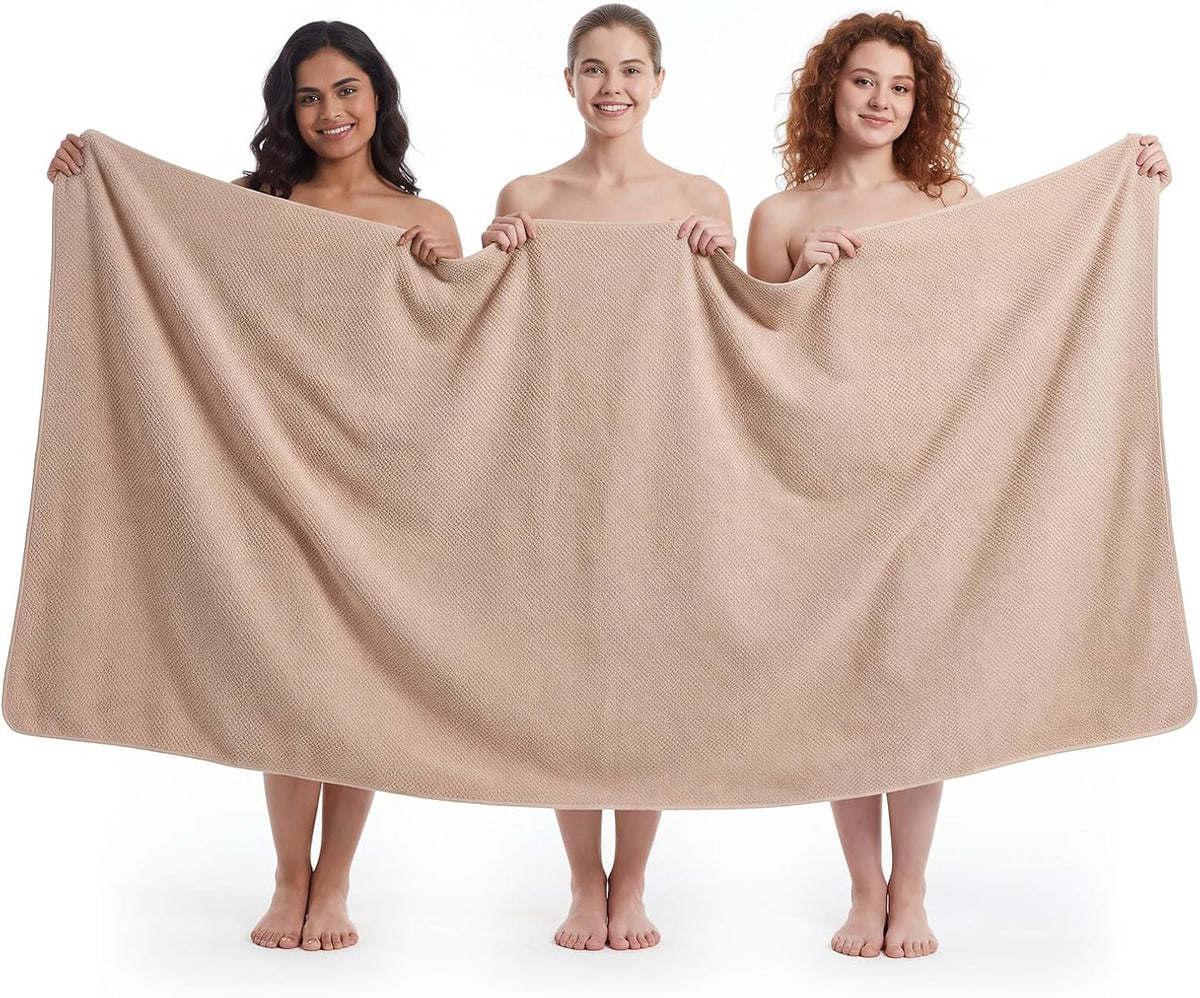 REDKISS Pack of 1 Jumbo Bath Sheet, 40 x 80 Inches Microfiber Oversized Bath Towel for Bathroom, Extra Large & Lightweight, Quick-Dry, Super Soft & Highly Absorbent, Perfect to Wrap Yourself In, Olive