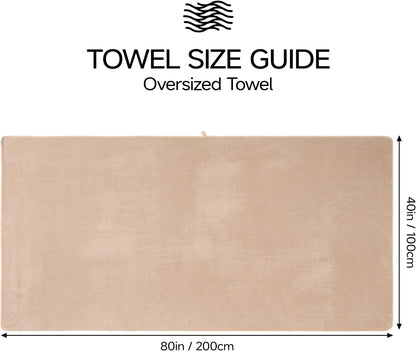 REDKISS Pack of 1 Jumbo Bath Sheet, 40 x 80 Inches Microfiber Oversized Bath Towel for Bathroom, Extra Large & Lightweight, Quick-Dry, Super Soft & Highly Absorbent, Perfect to Wrap Yourself In, Olive