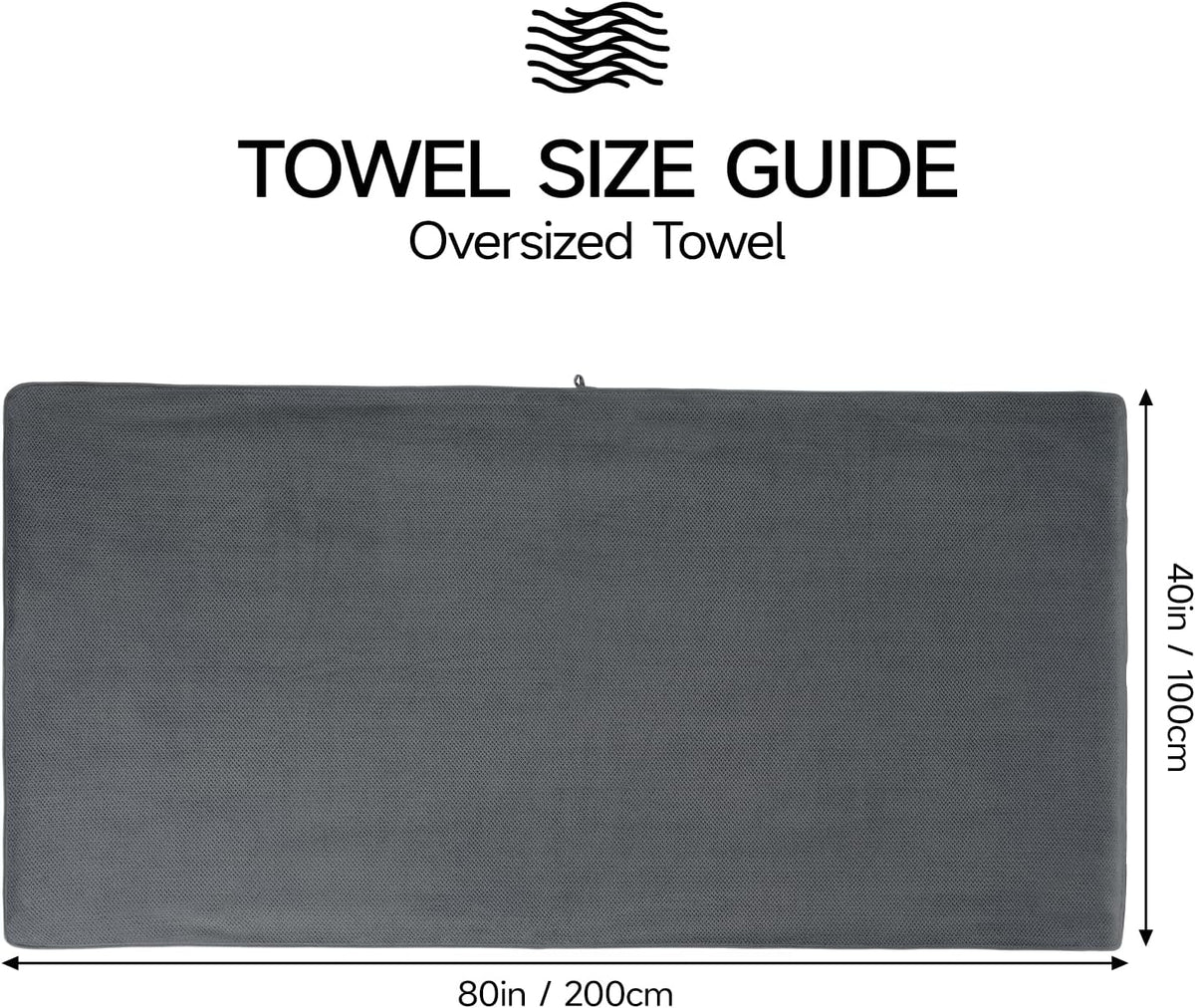REDKISS Pack of 1 Jumbo Bath Sheet, 40 x 80 Inches Microfiber Oversized Bath Towel for Bathroom, Extra Large & Lightweight, Quick-Dry, Super Soft & Highly Absorbent, Perfect to Wrap Yourself In, Olive
