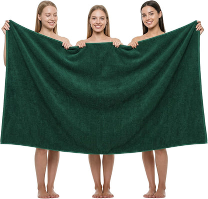 REDKISS Pack of 1 Jumbo Bath Sheet, 40 x 80 Inches Microfiber Oversized Bath Towel for Bathroom, Extra Large & Lightweight, Quick-Dry, Super Soft & Highly Absorbent, Perfect to Wrap Yourself In, Olive