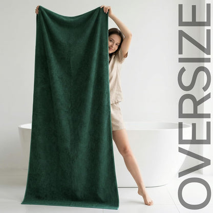 REDKISS Pack of 1 Jumbo Bath Sheet, 40 x 80 Inches Microfiber Oversized Bath Towel for Bathroom, Extra Large & Lightweight, Quick-Dry, Super Soft & Highly Absorbent, Perfect to Wrap Yourself In, Olive