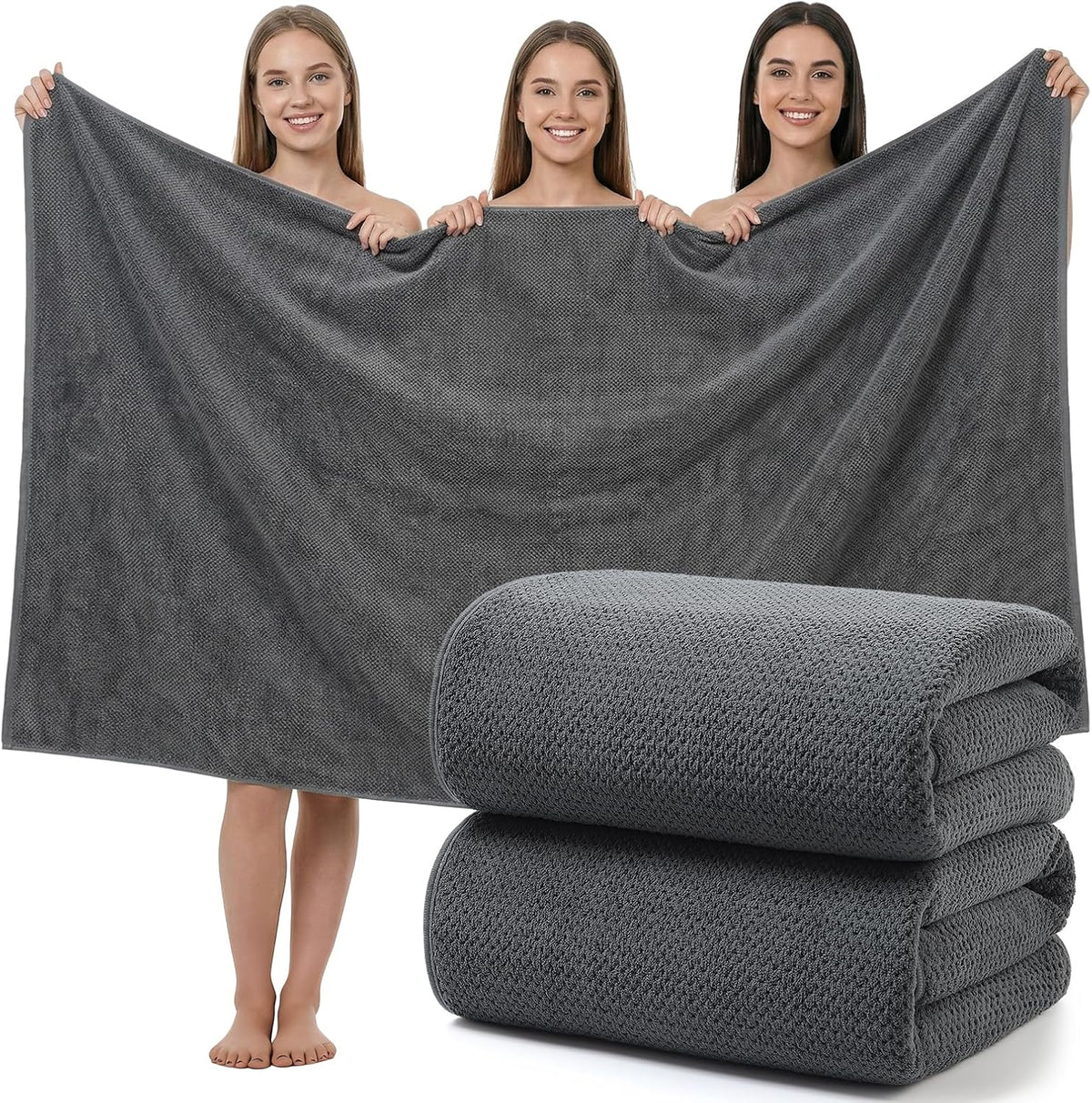 REDKISS Pack of 1 Jumbo Bath Sheet, 40 x 80 Inches Microfiber Oversized Bath Towel for Bathroom, Extra Large & Lightweight, Quick-Dry, Super Soft & Highly Absorbent, Perfect to Wrap Yourself In, Olive