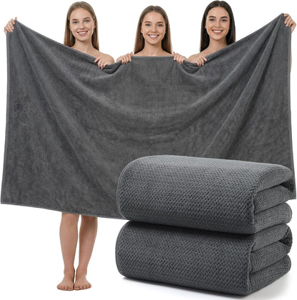 REDKISS Pack of 1 Jumbo Bath Sheet, 40 x 80 Inches Microfiber Oversized Bath Towel for Bathroom, Extra Large & Lightweight, Quick-Dry, Super Soft & Highly Absorbent, Perfect to Wrap Yourself In, Olive