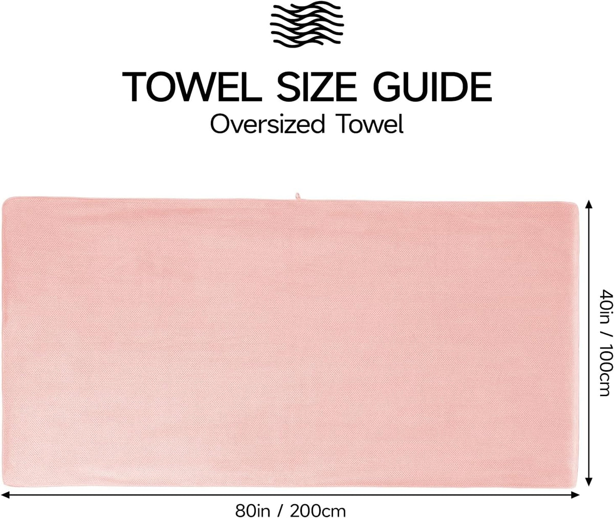 REDKISS Pack of 1 Jumbo Bath Sheet, 40 x 80 Inches Microfiber Oversized Bath Towel for Bathroom, Extra Large & Lightweight, Quick-Dry, Super Soft & Highly Absorbent, Perfect to Wrap Yourself In, Olive