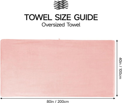 REDKISS Pack of 1 Jumbo Bath Sheet, 40 x 80 Inches Microfiber Oversized Bath Towel for Bathroom, Extra Large & Lightweight, Quick-Dry, Super Soft & Highly Absorbent, Perfect to Wrap Yourself In, Olive