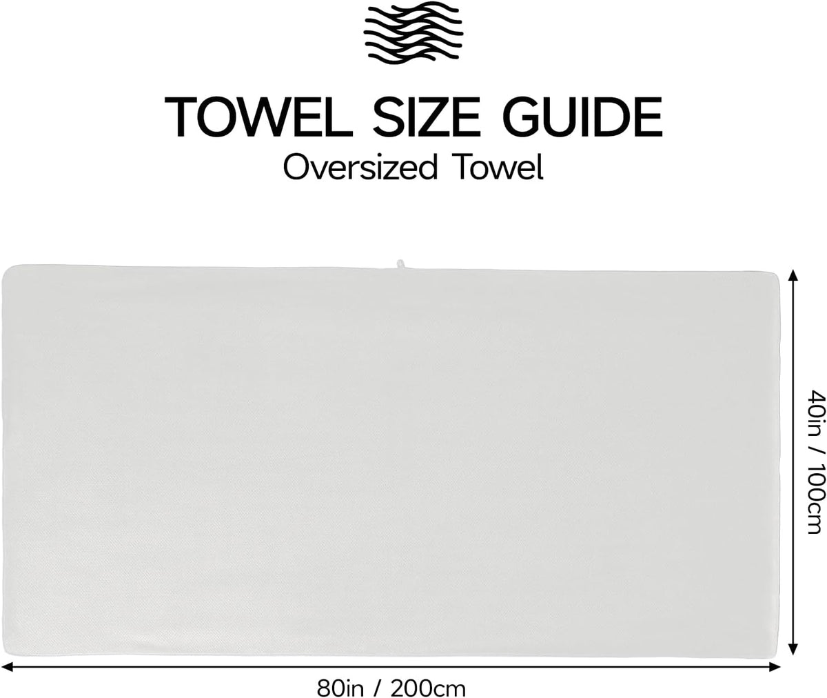 REDKISS Pack of 1 Jumbo Bath Sheet, 40 x 80 Inches Microfiber Oversized Bath Towel for Bathroom, Extra Large & Lightweight, Quick-Dry, Super Soft & Highly Absorbent, Perfect to Wrap Yourself In, Olive