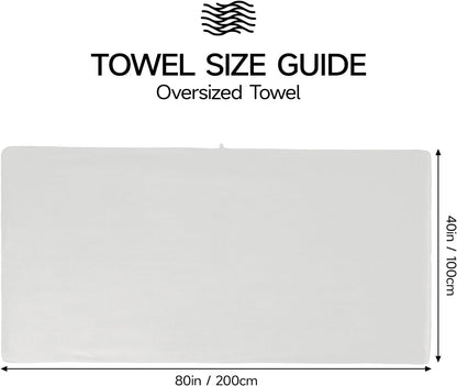 REDKISS Pack of 1 Jumbo Bath Sheet, 40 x 80 Inches Microfiber Oversized Bath Towel for Bathroom, Extra Large & Lightweight, Quick-Dry, Super Soft & Highly Absorbent, Perfect to Wrap Yourself In, Olive