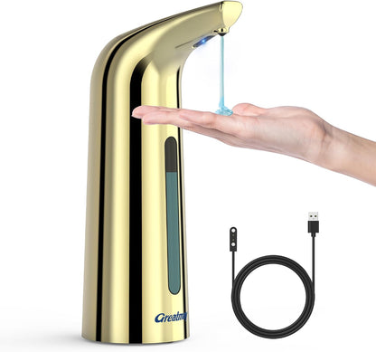 Touchless Automatic Soap Dispenser 400ml Rechargeable, Gold