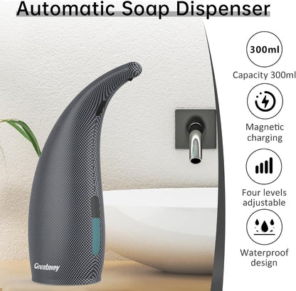 Touchless Automatic Soap Dispenser 400ml Rechargeable, Gold