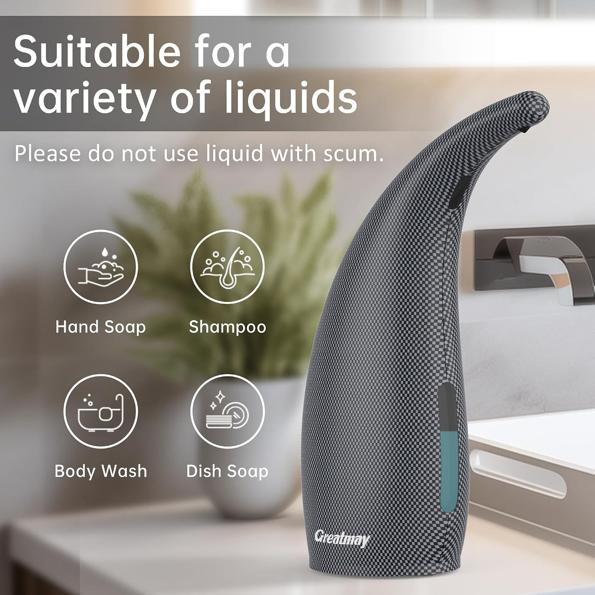 Touchless Automatic Soap Dispenser 400ml Rechargeable, Gold