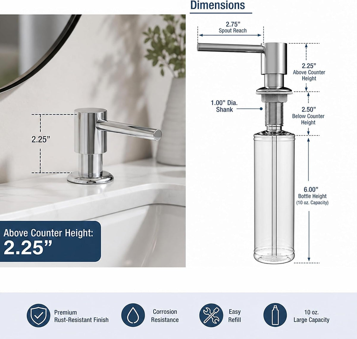 Touchless Automatic Soap Dispenser 400ml Rechargeable, Gold