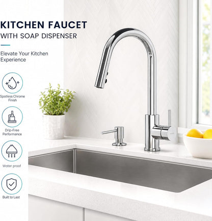 Touchless Automatic Soap Dispenser 400ml Rechargeable, Gold