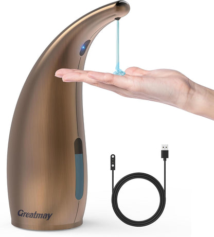 Touchless Automatic Soap Dispenser 400ml Rechargeable, Gold
