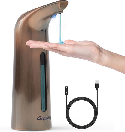 Touchless Automatic Soap Dispenser 400ml Rechargeable, Gold