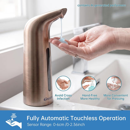 Touchless Automatic Soap Dispenser 400ml Rechargeable, Gold