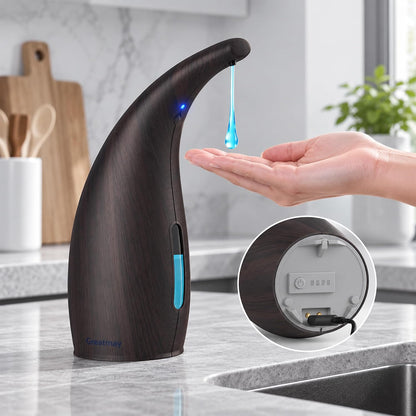 Touchless Automatic Soap Dispenser 400ml Rechargeable, Gold