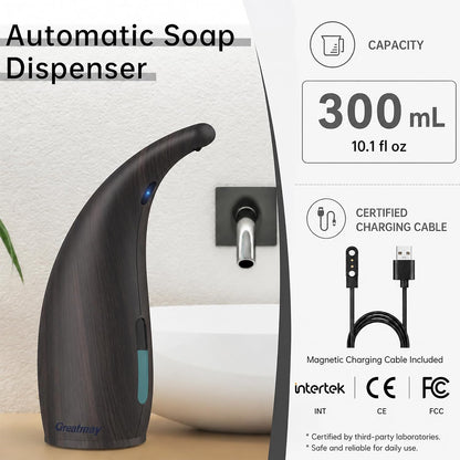 Touchless Automatic Soap Dispenser 400ml Rechargeable, Gold