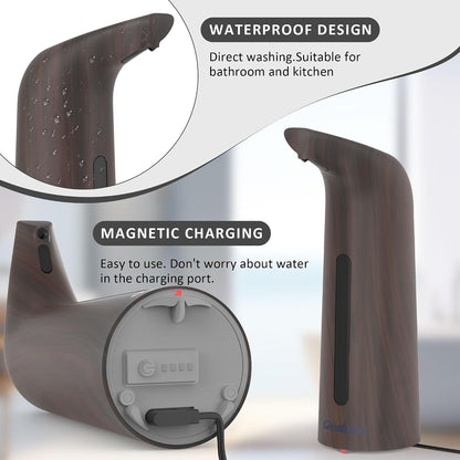 Touchless Automatic Soap Dispenser 400ml Rechargeable, Gold
