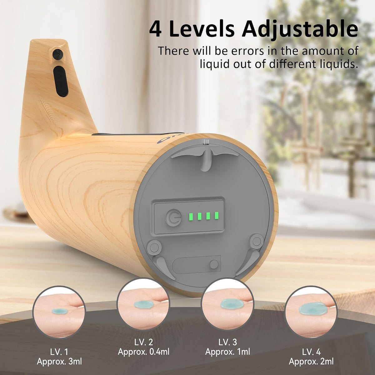 Touchless Automatic Soap Dispenser 400ml Rechargeable, Gold