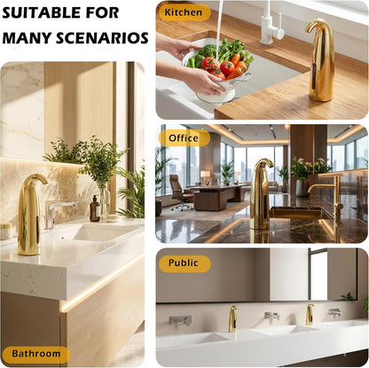 Touchless Automatic Soap Dispenser 400ml Rechargeable, Gold