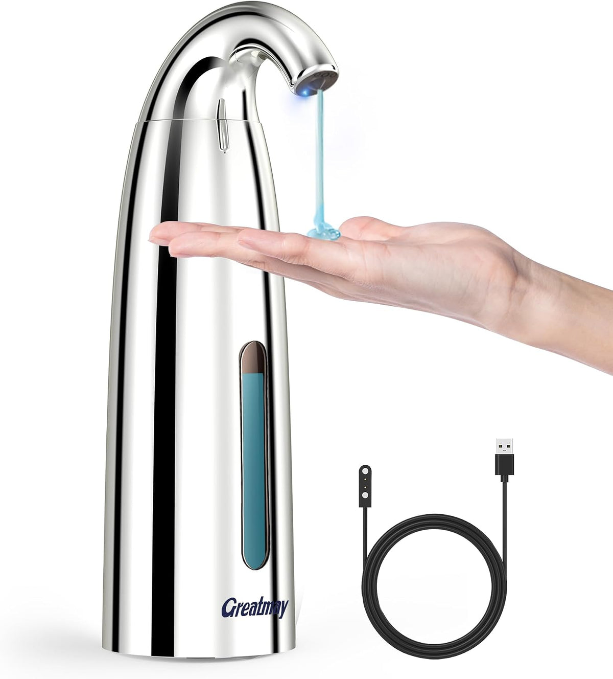 Touchless Automatic Soap Dispenser 400ml Rechargeable, Gold