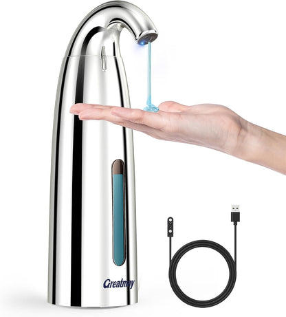 Touchless Automatic Soap Dispenser 400ml Rechargeable, Gold