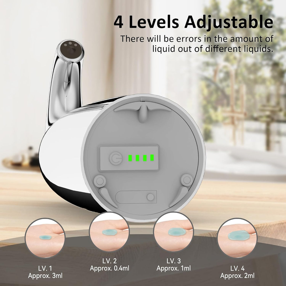 Touchless Automatic Soap Dispenser 400ml Rechargeable, Gold