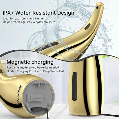 Touchless Automatic Soap Dispenser 400ml Rechargeable, Gold