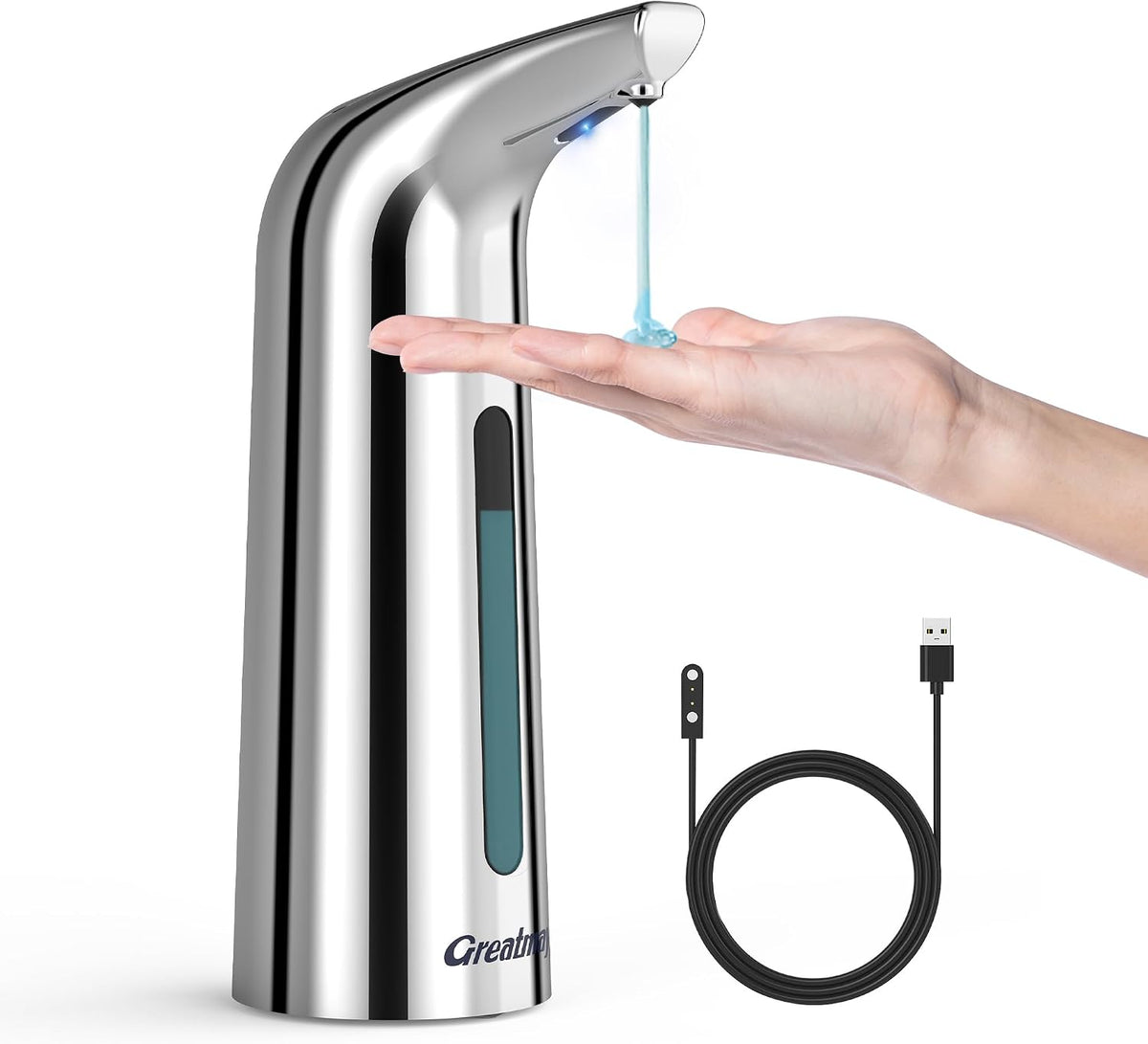 Touchless Automatic Soap Dispenser 400ml Rechargeable, Gold