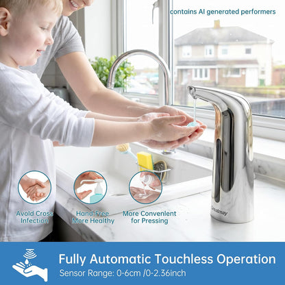 Touchless Automatic Soap Dispenser 400ml Rechargeable, Gold