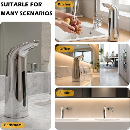 Touchless Automatic Soap Dispenser 400ml Rechargeable, Gold