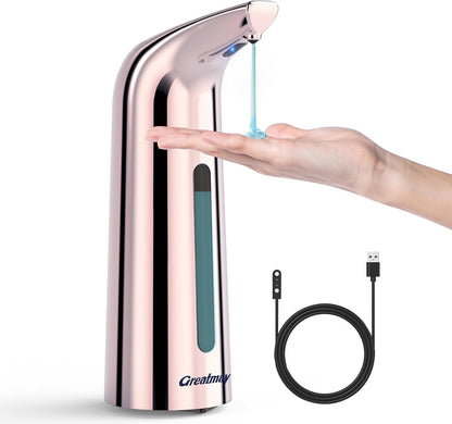 Touchless Automatic Soap Dispenser 400ml Rechargeable, Gold