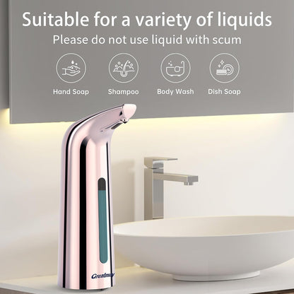 Touchless Automatic Soap Dispenser 400ml Rechargeable, Gold