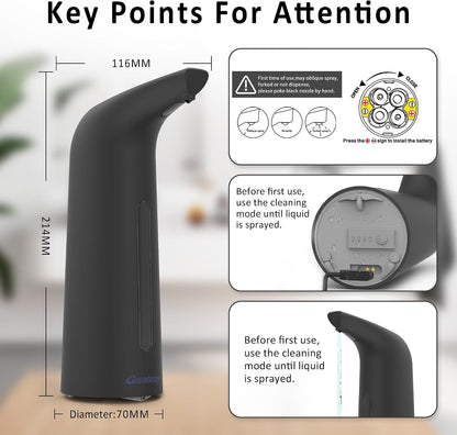 Touchless Automatic Soap Dispenser 400ml Rechargeable, Gold