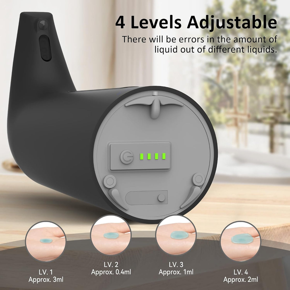 Touchless Automatic Soap Dispenser 400ml Rechargeable, Gold