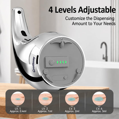 Touchless Automatic Soap Dispenser 400ml Rechargeable, Gold