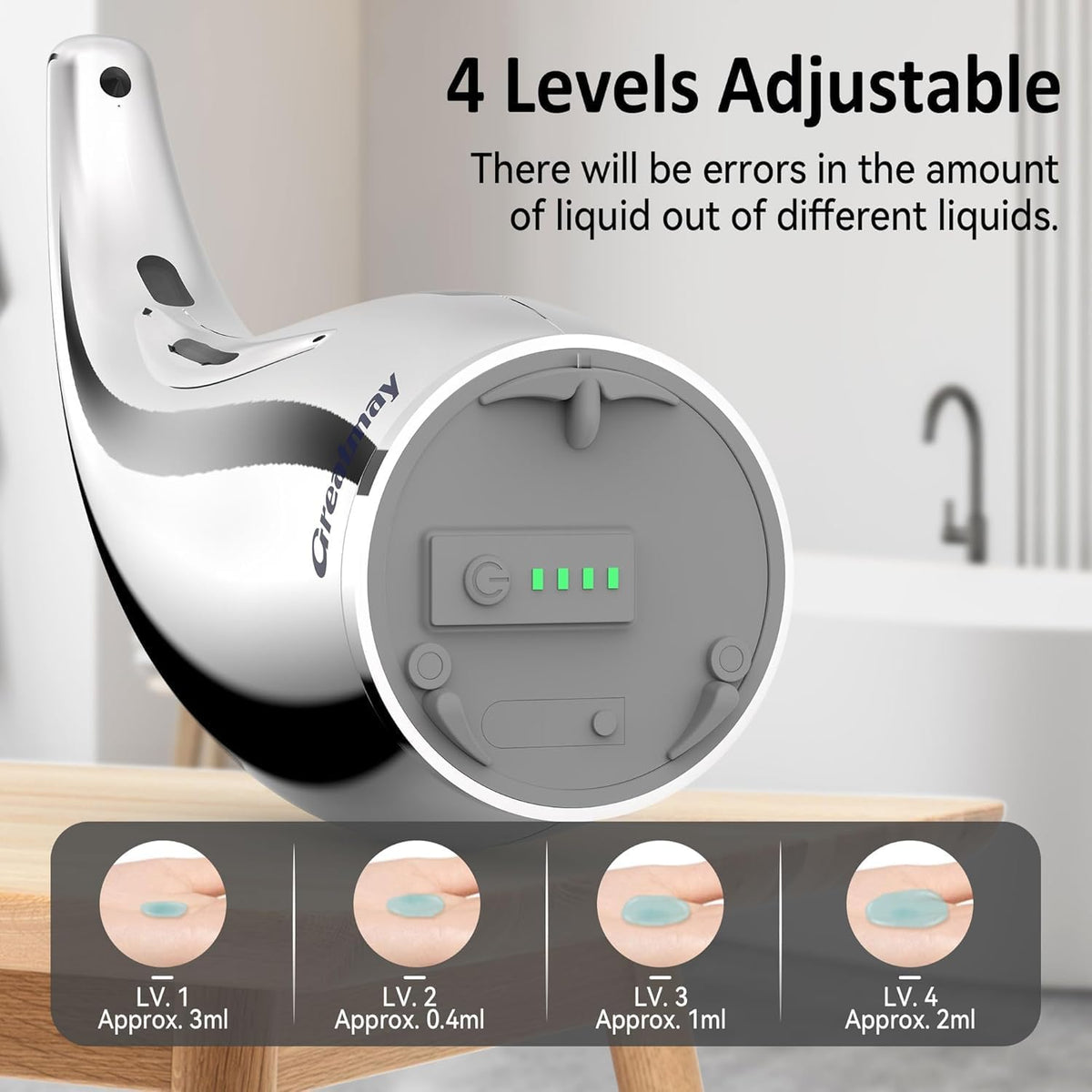 Touchless Automatic Soap Dispenser 400ml Rechargeable, Gold