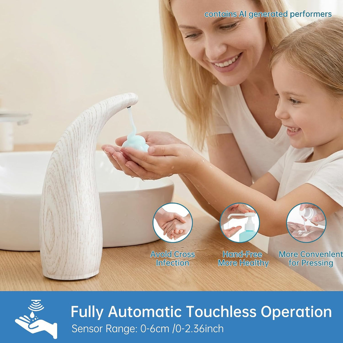 Touchless Automatic Soap Dispenser 400ml Rechargeable, Gold